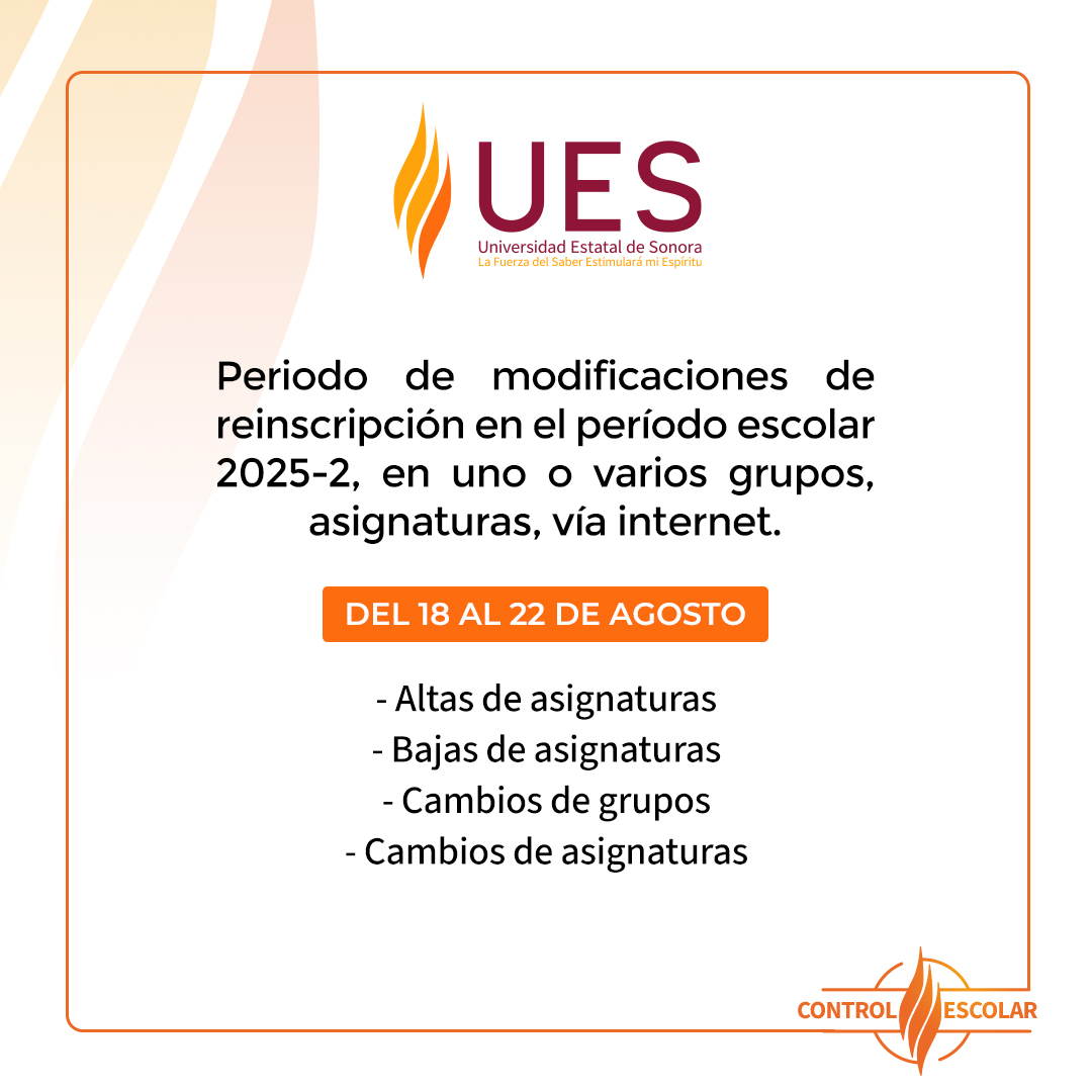 🎓 ¡Atención,... - Universidad Estatal de Sonora - UES | Facebook