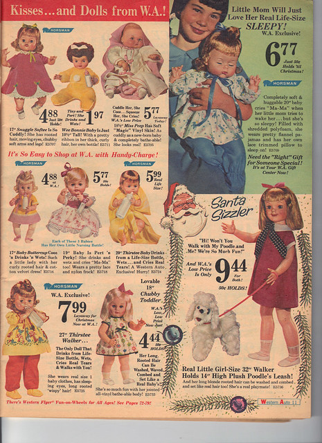 dolls country様　お取り置きおまとめページ Baby dolls for sale in the Western Auto Catalog. 1966.