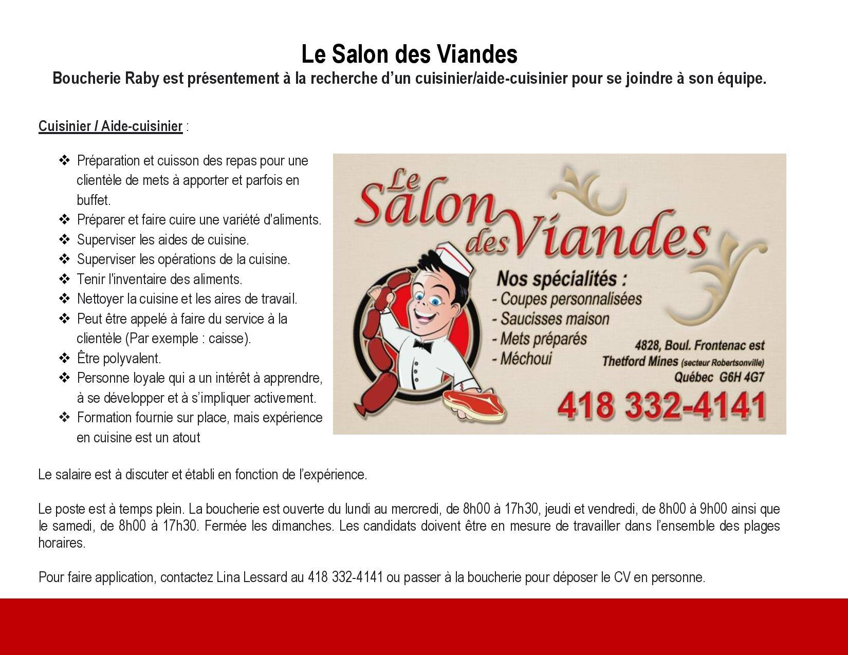 Offre d'emploi à la... - Impact Travail - CRE Thetford | Facebook