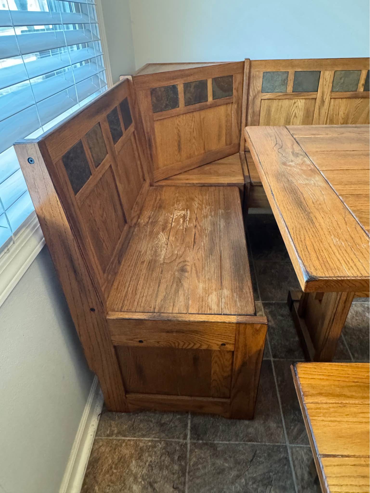 Steinhafels Solid Wood Kitchen Nook Dining Set – Table, Bench & Corner ...