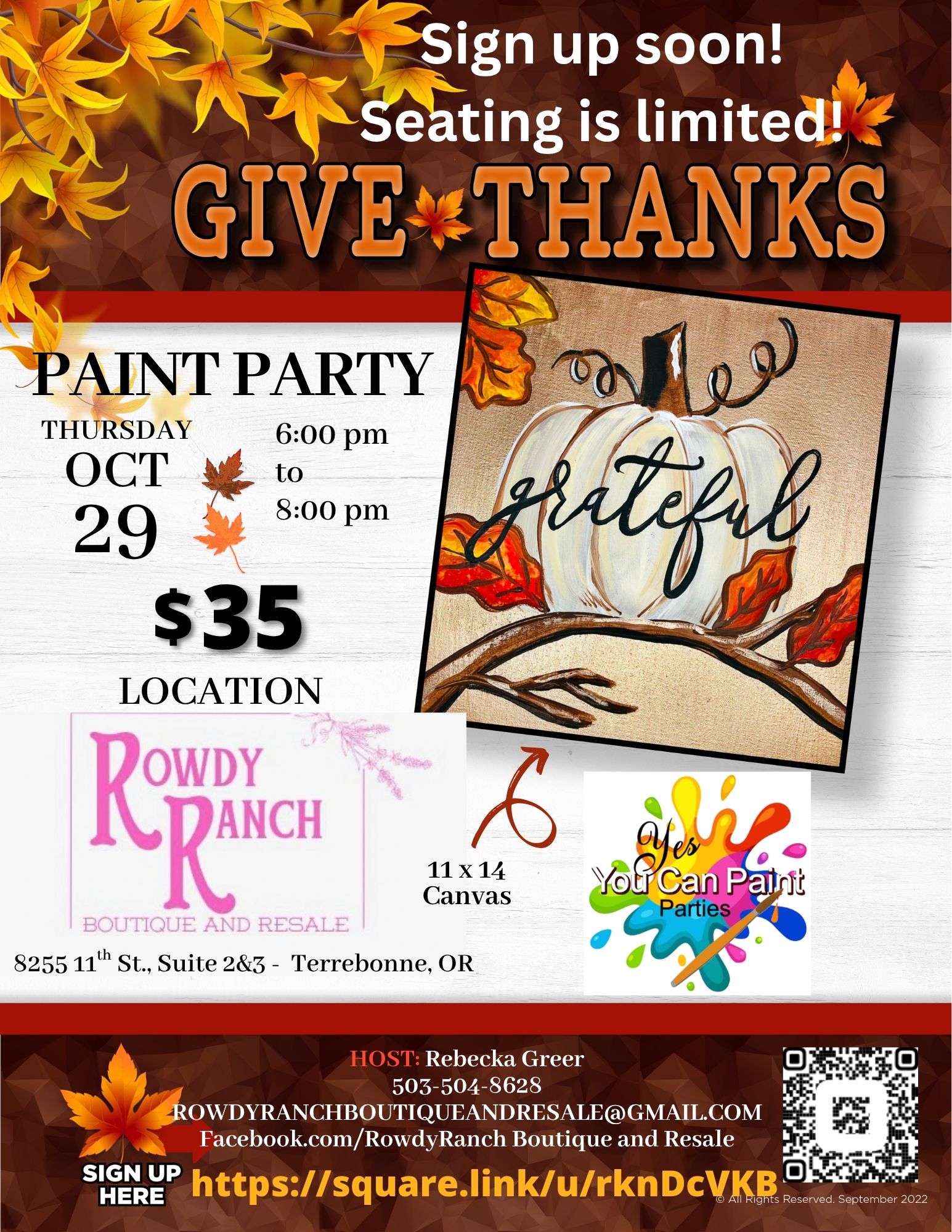 Painting Party at Rowdy Ranch Boutique and Resale