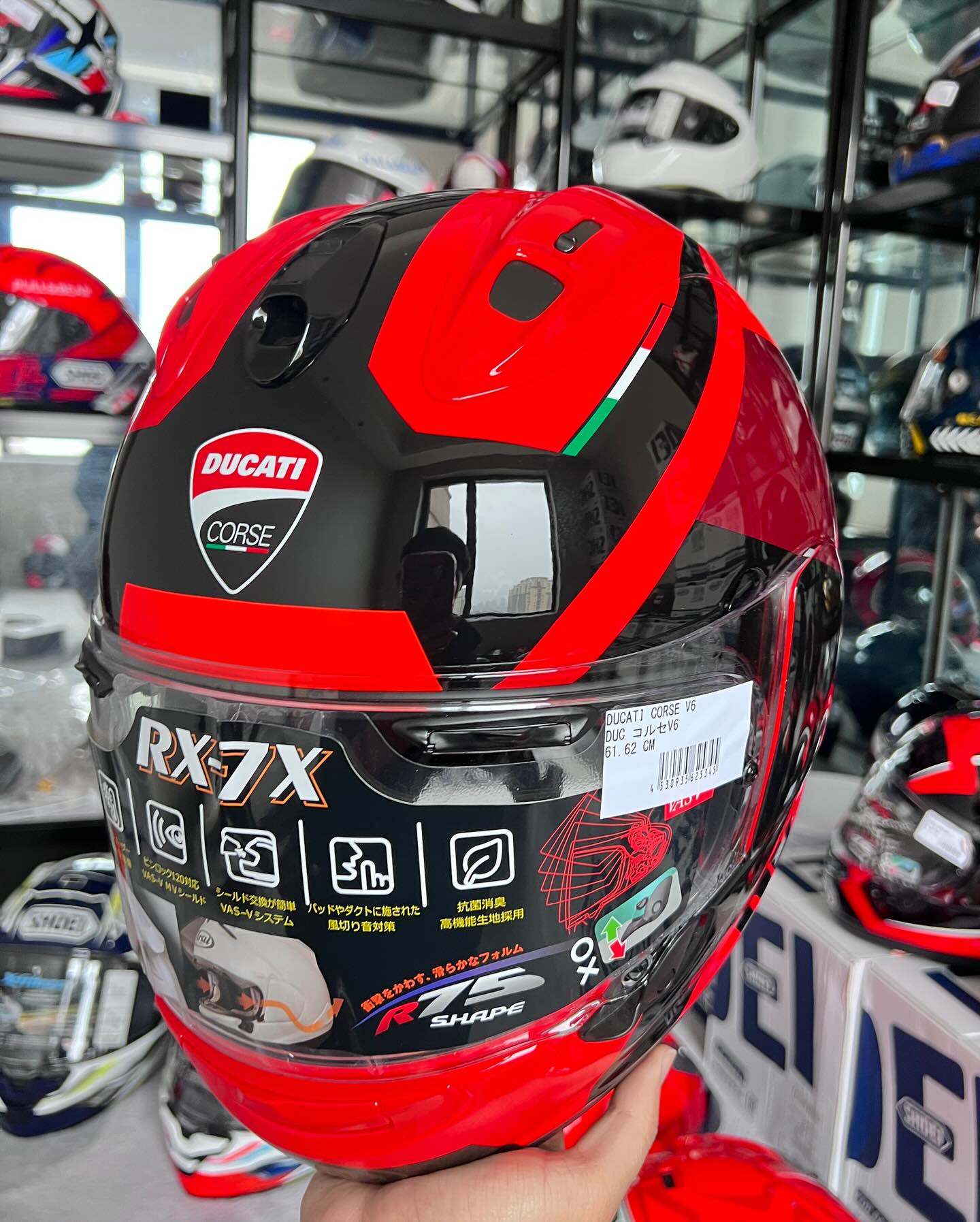 日本Arai RX-7X 聯名杜卡迪Ducati Corse V6頭盔???現貨訂購】 尺碼 