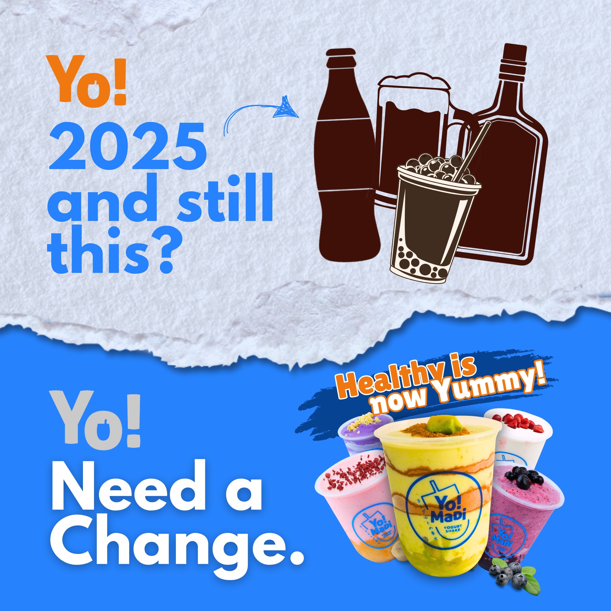 Yo - 🥤 Healthy just got delicious with Yo! Madi Yogurt Shake! 🍓🍌 ...