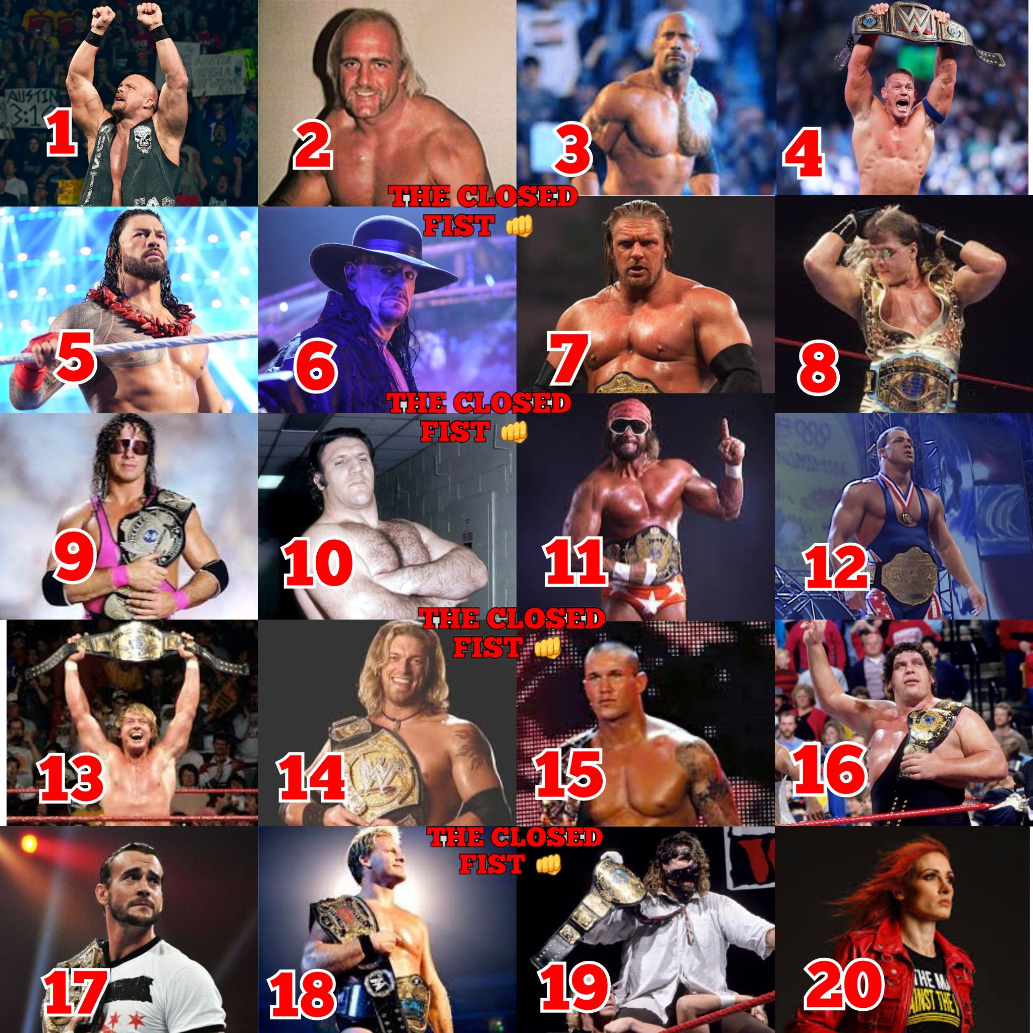 What are the top WWE wrestlers of all time?