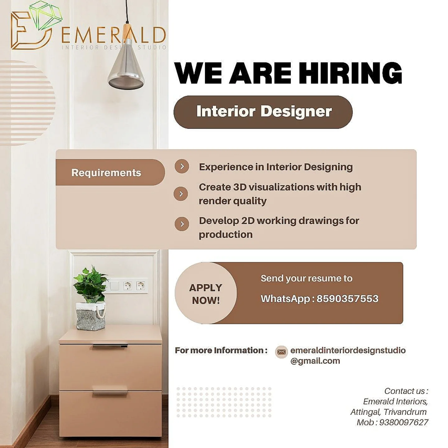 Emerald - We're seeking a talented Interior Designer to join our team ...