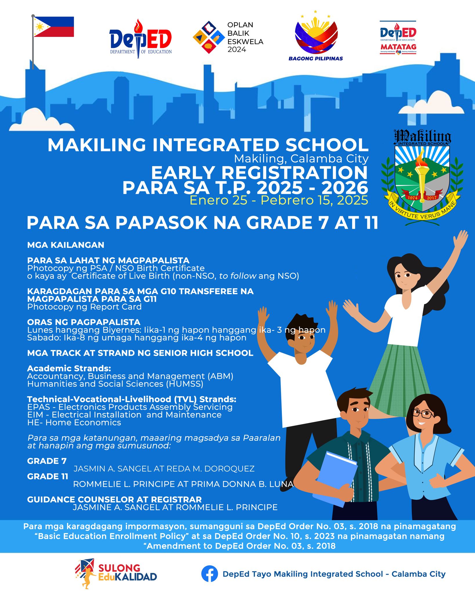 DepEd - EARLY REGISTRATION PARA SA T.P. 2025 - 2026 Enero 25 - Pebrero ...