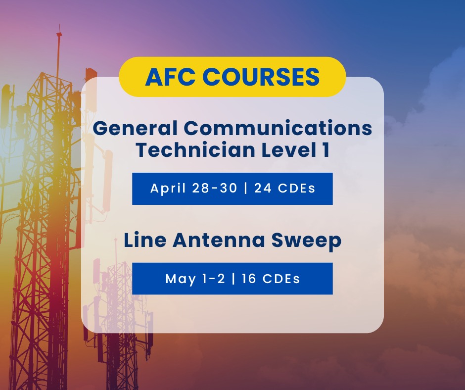 APCO - Our AFC courses are just over a month away and it’s not too late ...