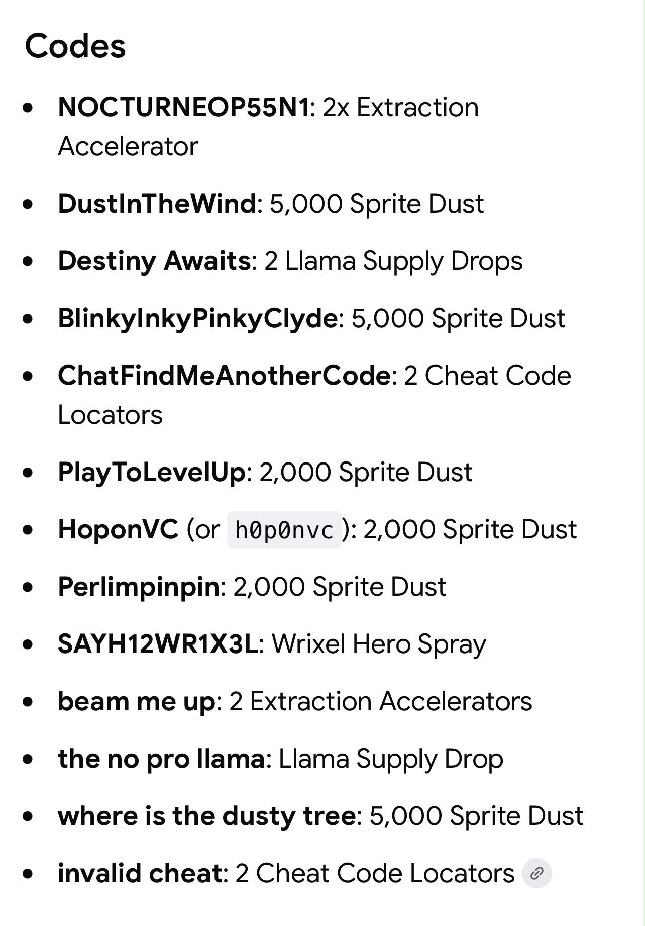 Tried these admin codes most all worked