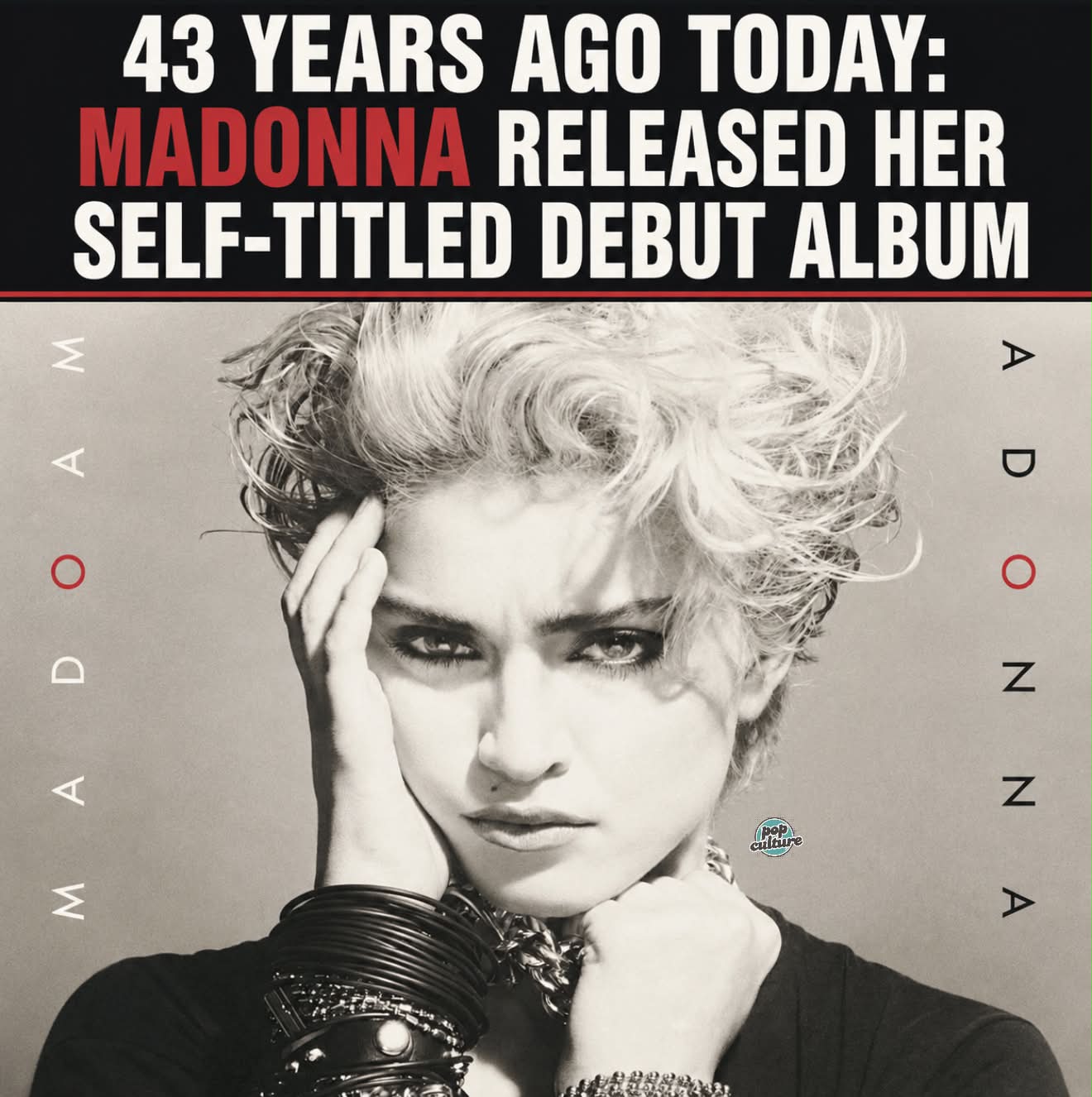 43 years ago today, Madonna released her self-titled debut album