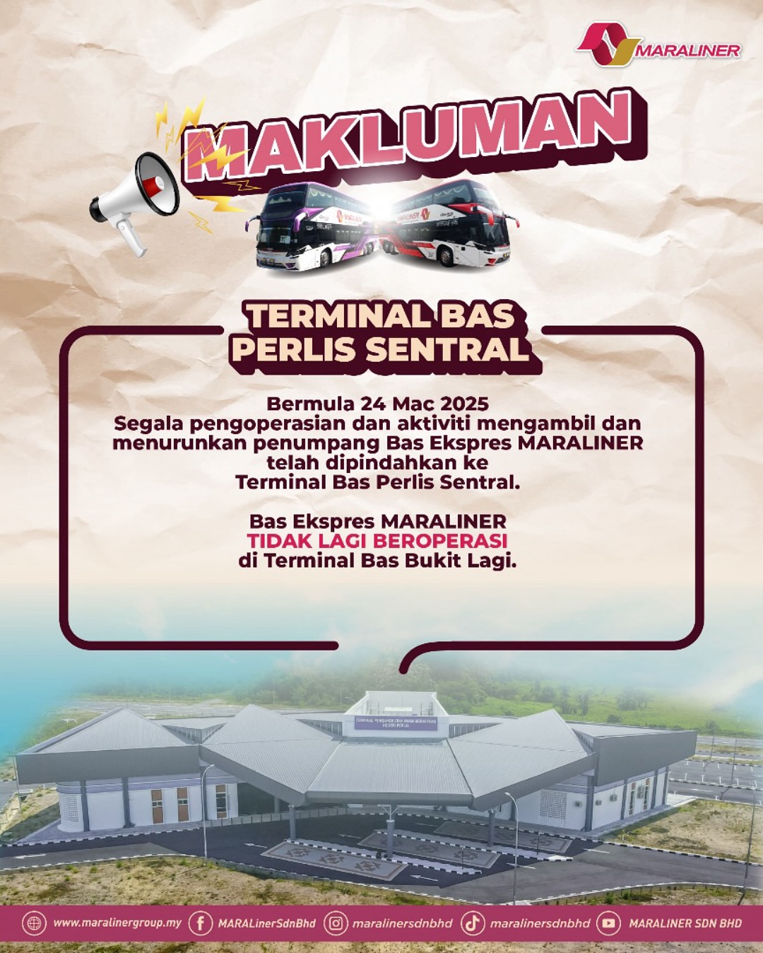 MARA - Guys cek nak habaq mai niii 👀 Semua bas ekspres MARALINER akan ...