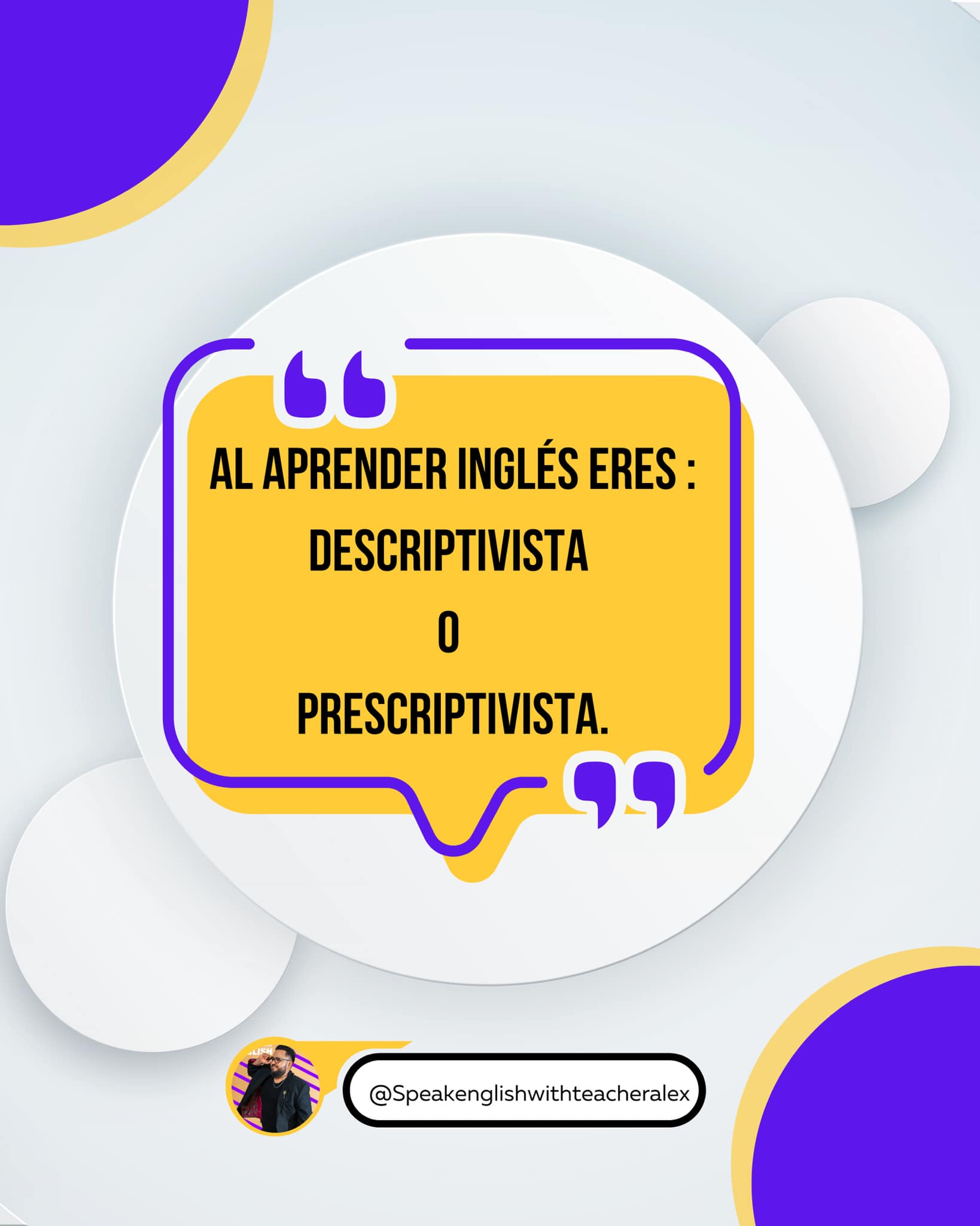 *El descriptivismo... - Speak English with teacher Alex