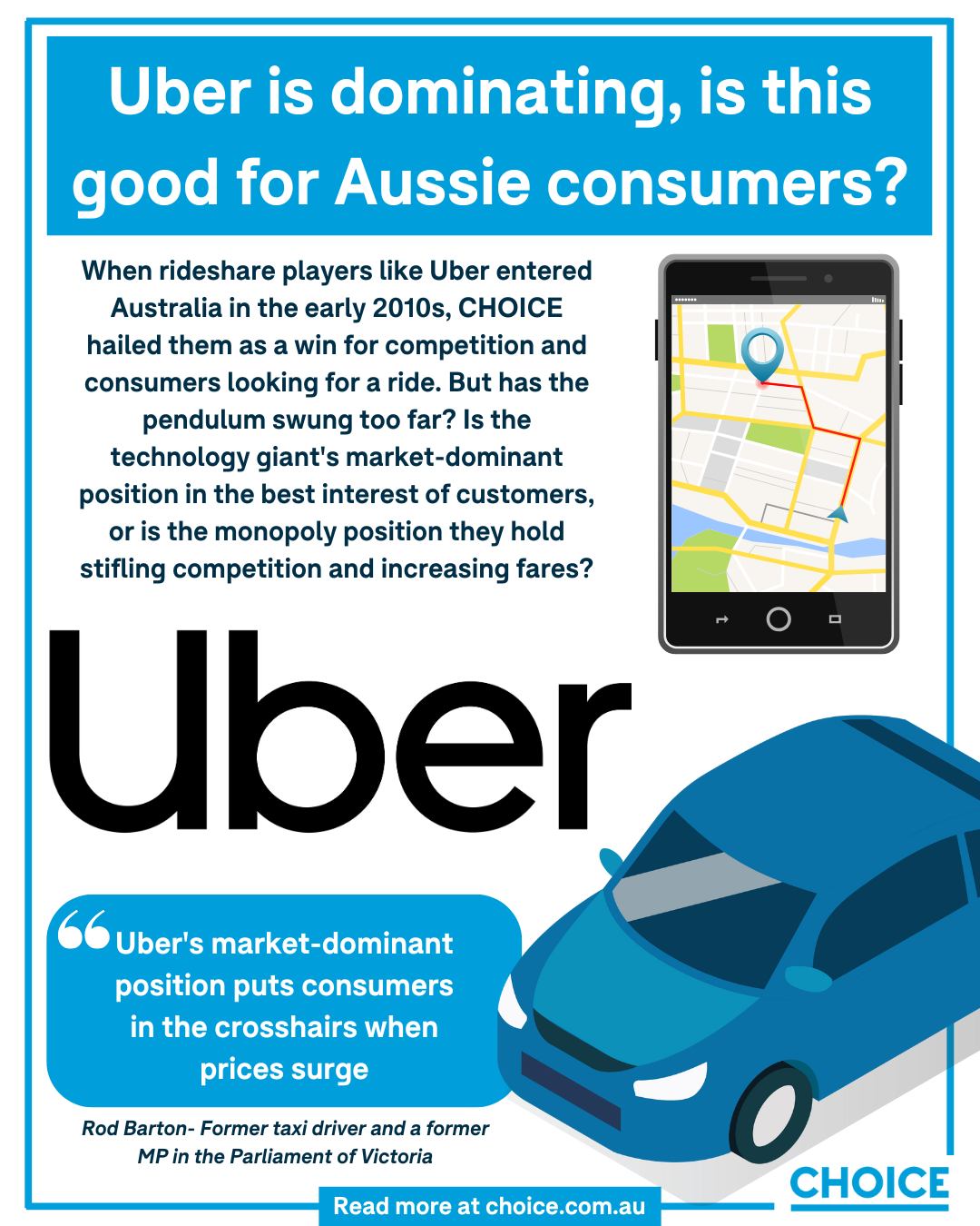 CHOICE - In the past we said Uber was good for... | Facebook