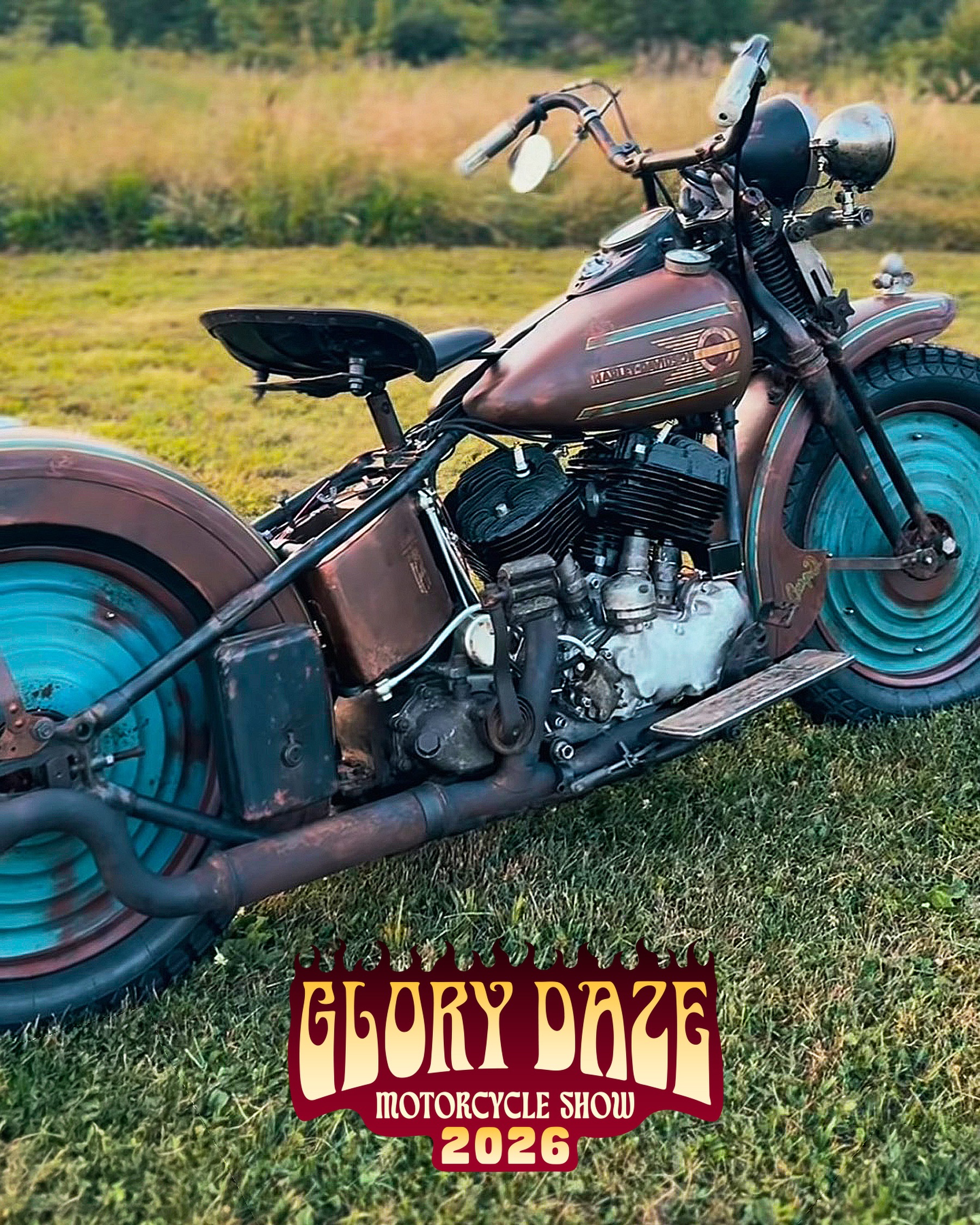 Glory - Zane Cook with his 1976 Kawasaki KZ400 chopper
