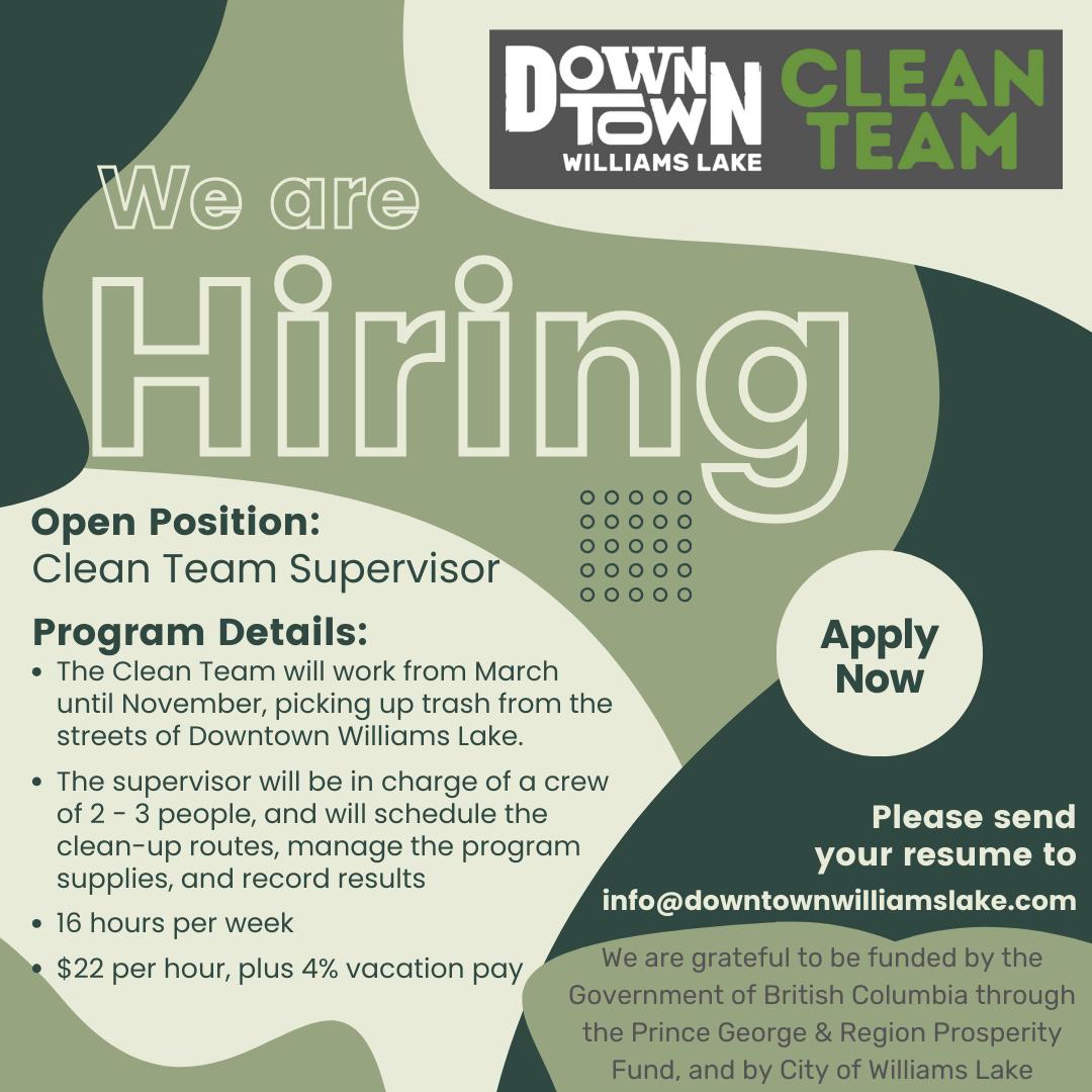 Downtown - The Downtown Williams Lake Clean Team is back!! The streets ...