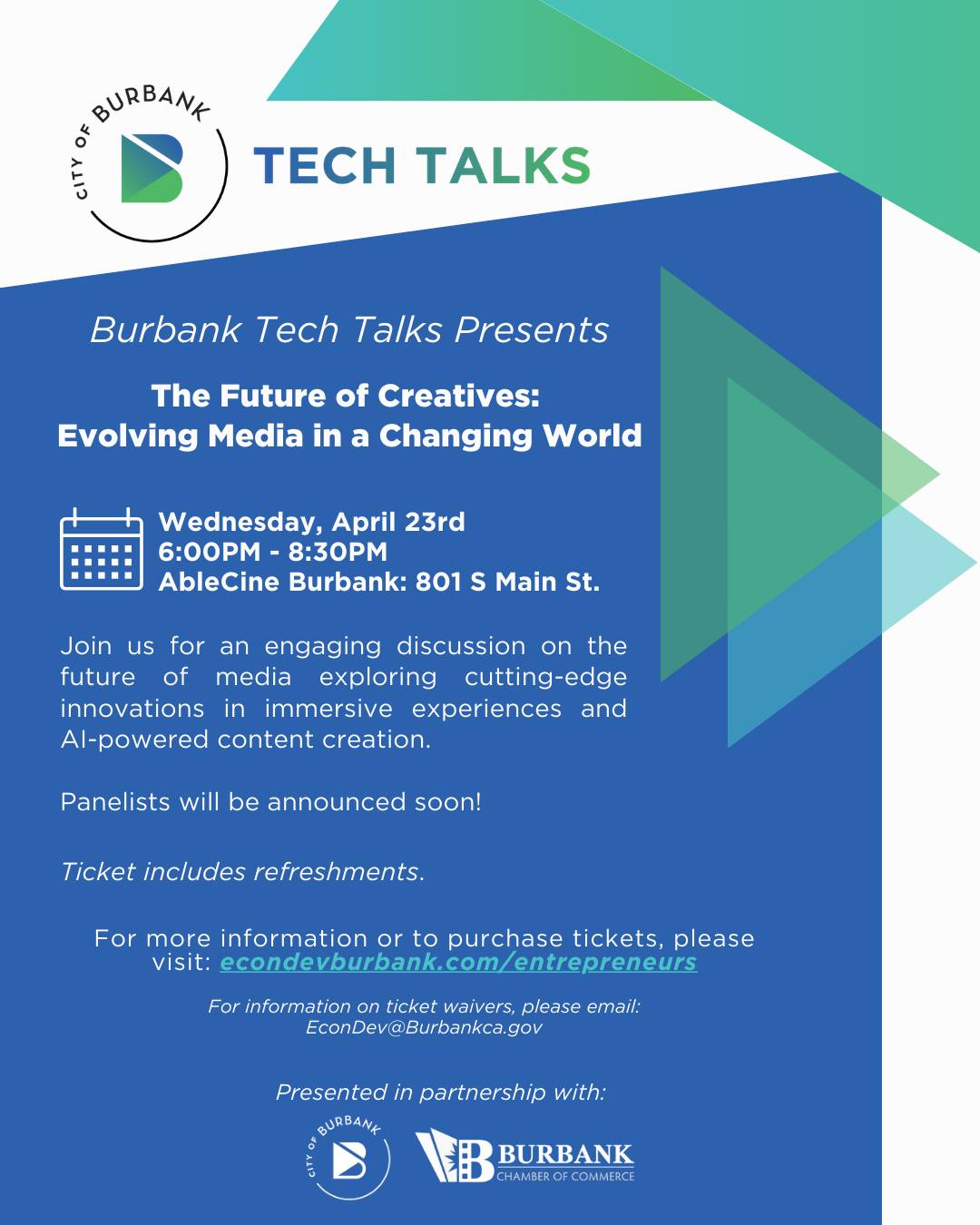City - 💡 Calling all creatives! Join the next Burbank Tech Talk to ...