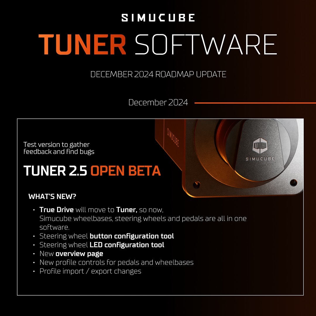 SIMUCUBE - Here’s what’s next for Simucube Tuner Software... | Facebook