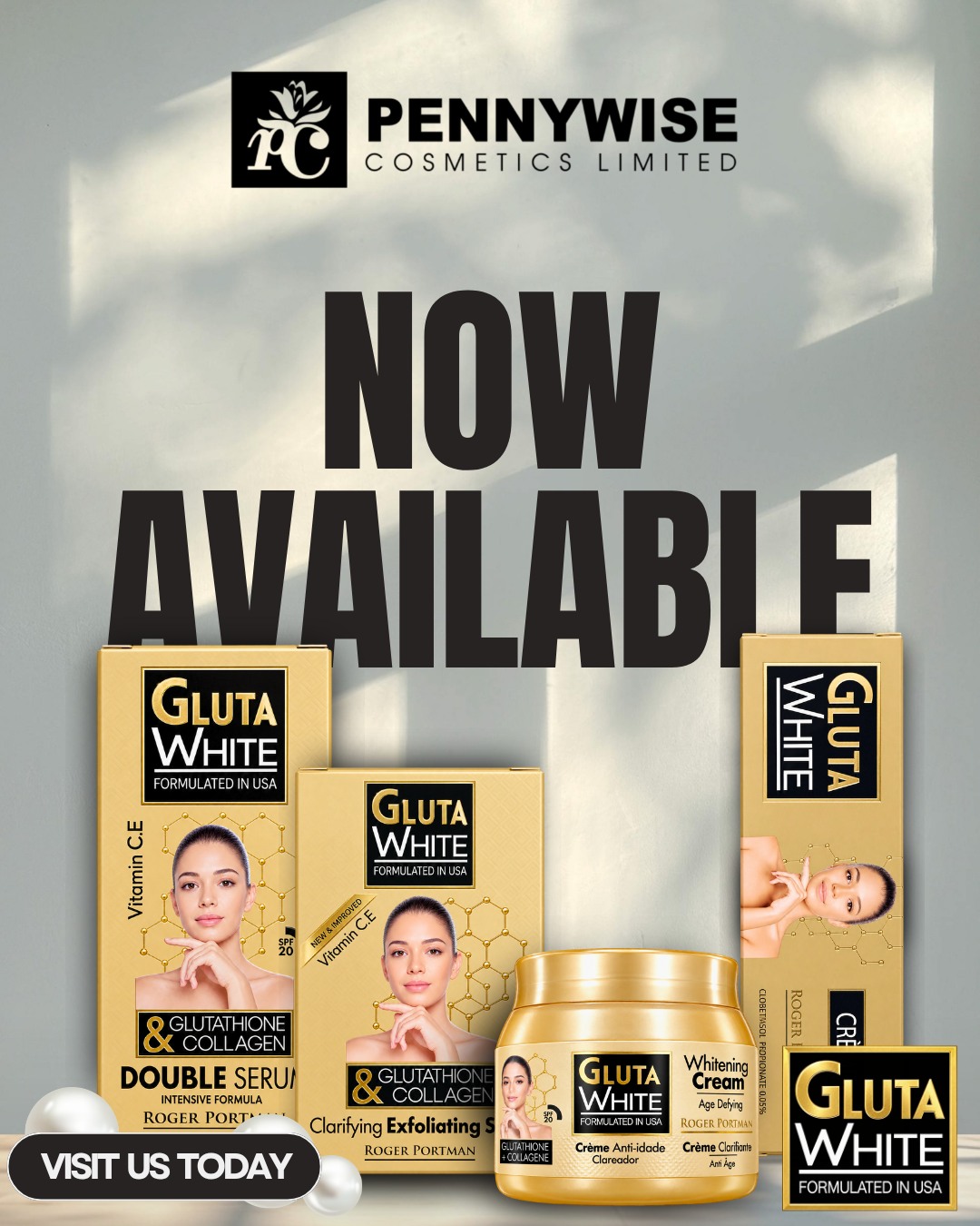 new white glutathione Achieve your glowing skin goals with the Gluta collection! ✨ Visit us today and discover the must-have additions for your skincare routine! #PennywiseCosmeticsLtd #GlutaWhite #SkincareRoutine #SkinBrightening #GlowingSkin market-colombia