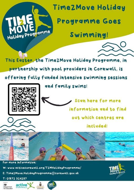 Cornwall - 🏊‍♂️ This Easter, the Time2Move Holiday Programme has teamed ...