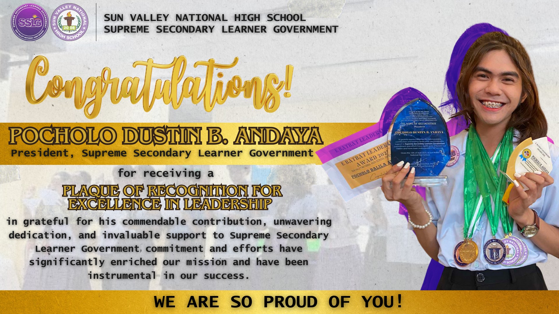 SVNHS Supreme Secondary Learner Government - A heartfelt ...