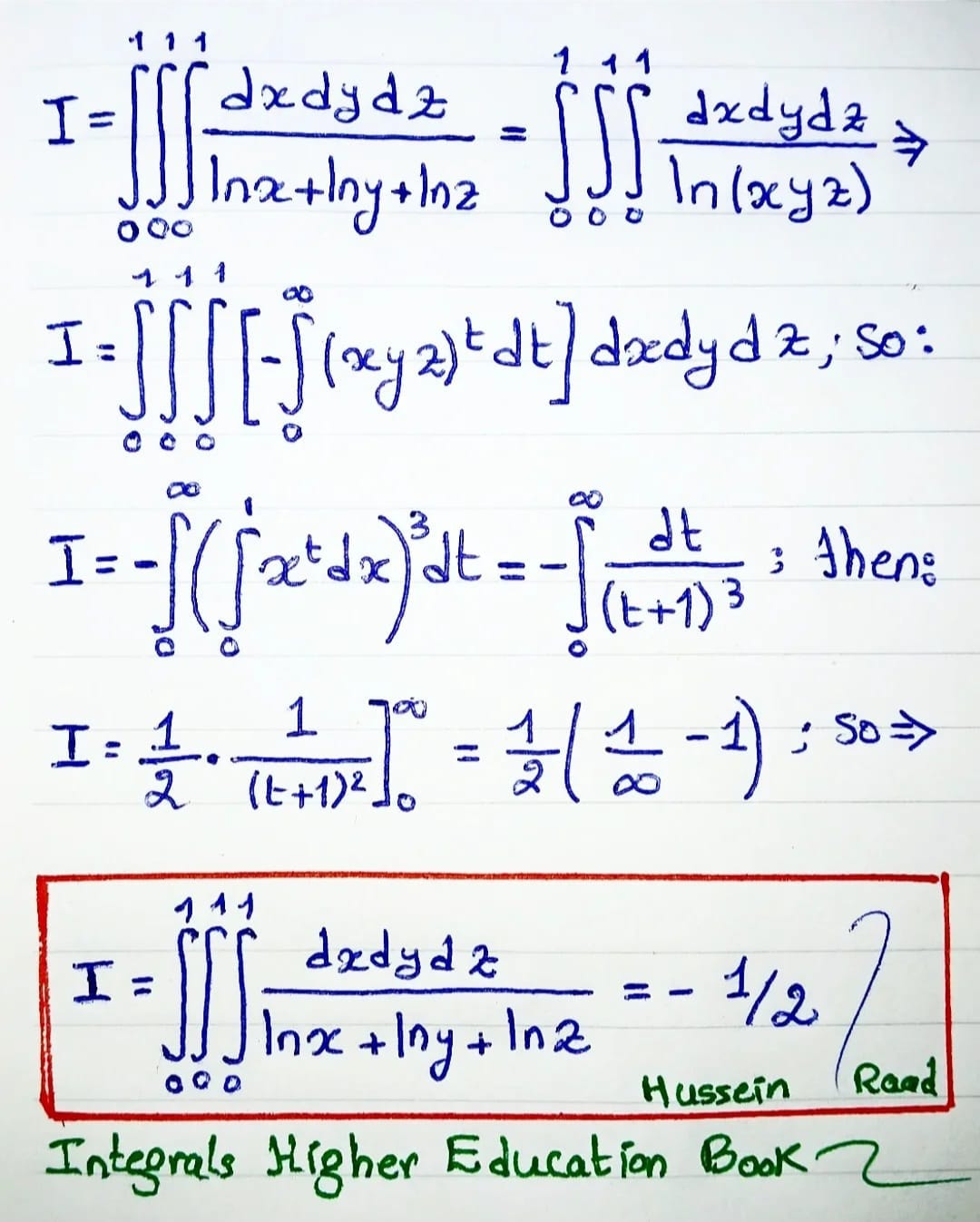 Extra-math - By: Hussein Raad Extra-Math Integrals Higher... | Facebook