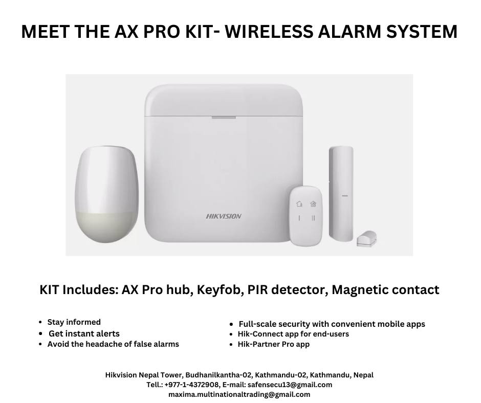HikvisionNepal - Meet the AX PRO KIT Wireless alarm system...