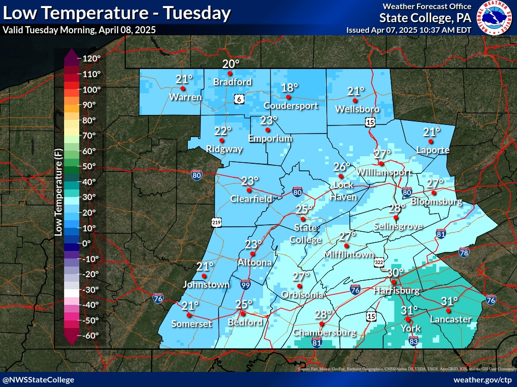 A chilly... - US National Weather Service State College PA | Facebook