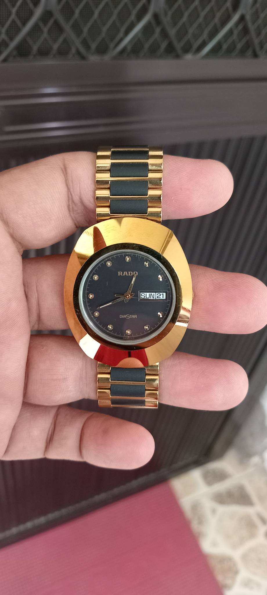 rado Diastar Quartz ref 114.0393.3 mens 7.5wrist size 29k