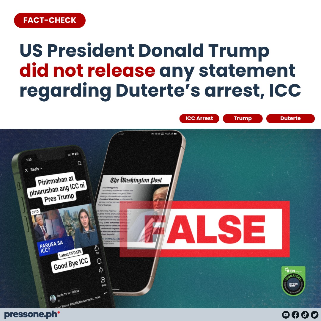 PressOne.PH - #FactCheck: Viral posts falsely claim that... | Facebook