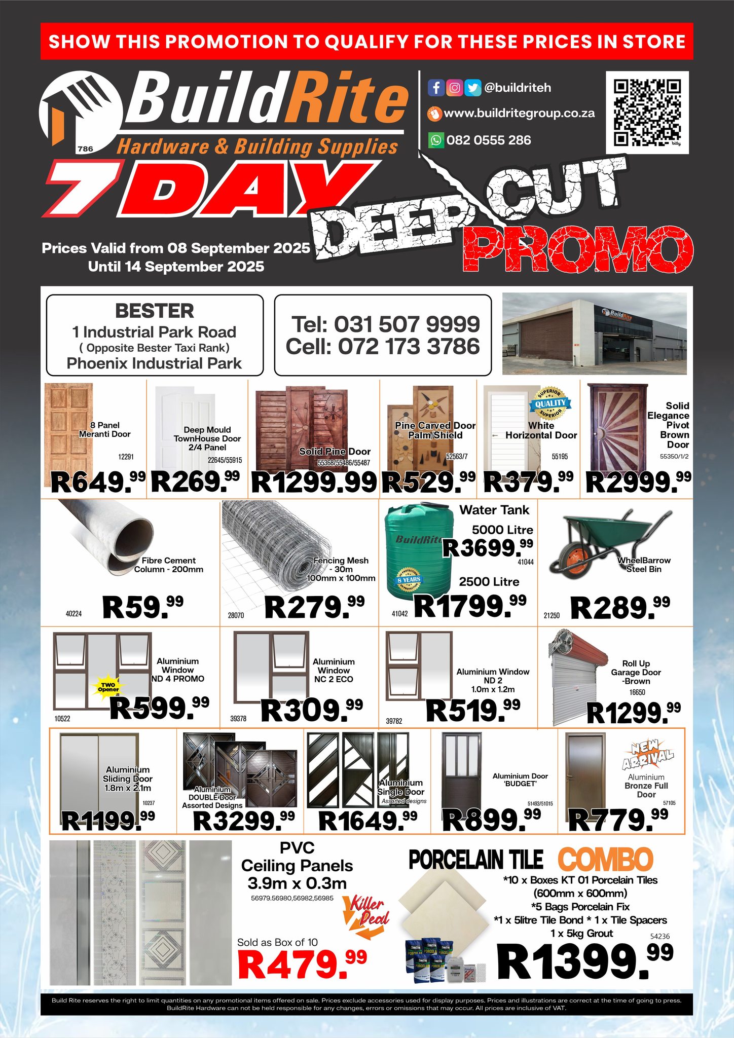 BuildRite Bester 7 Day Deep Cut Sale... - Build Rite Hardware | Facebook