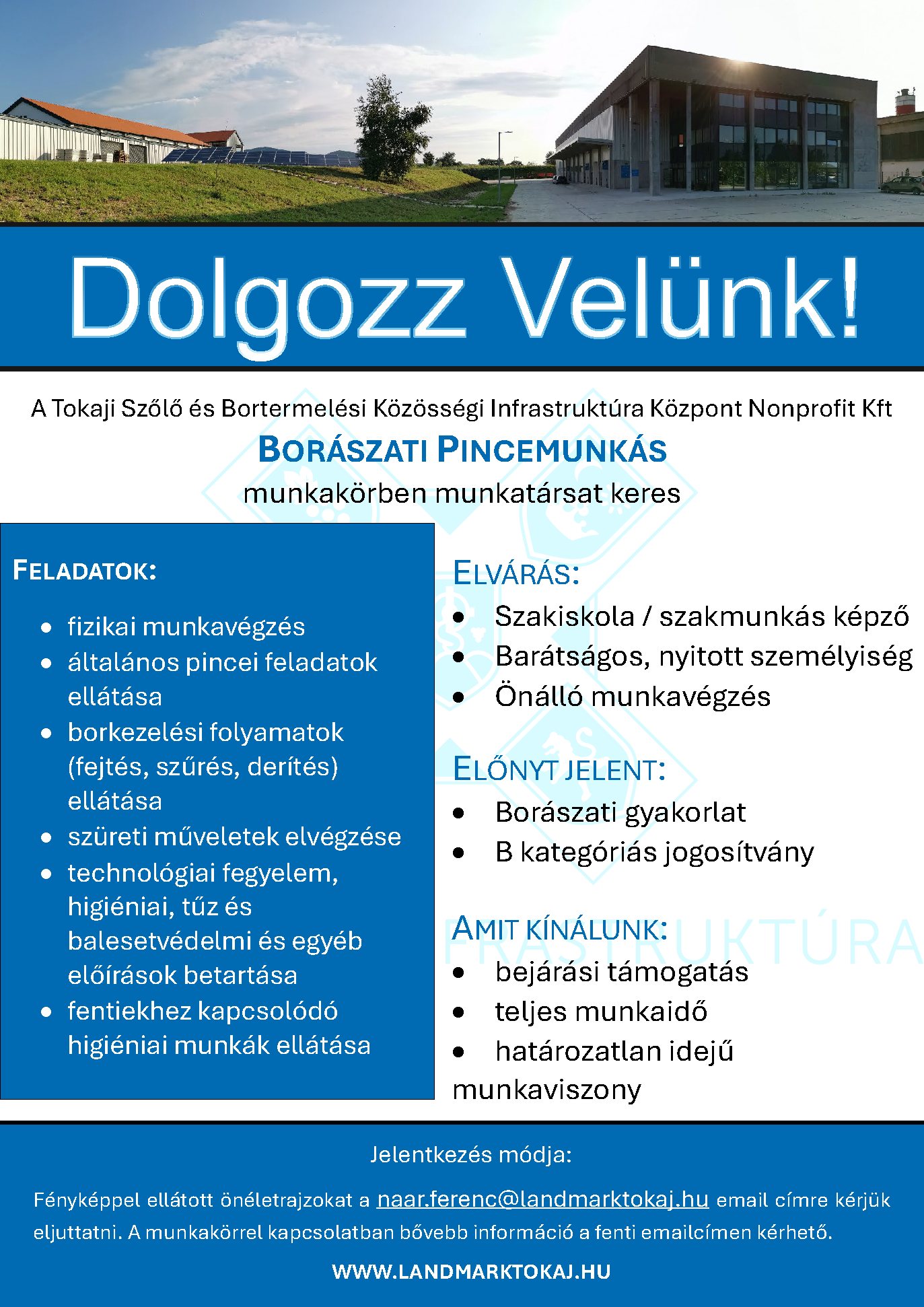 Dolgozz velünk!‼... - Landmark Tokaj Közösségi Infrastruktúra | Facebook