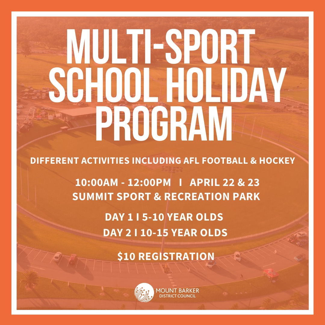 KEEP IT SPORTY THESE... - Mount Barker District Council | Facebook