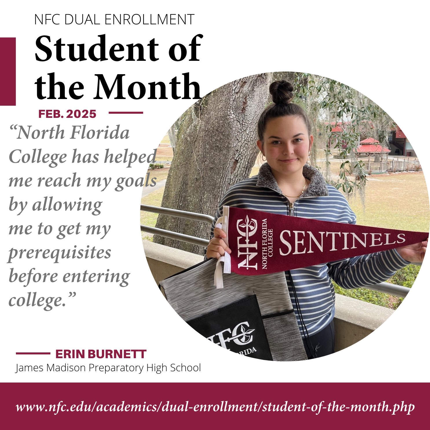 North Florida College - Congratulations, Erin Burnett of JMPHS, NFC's ...