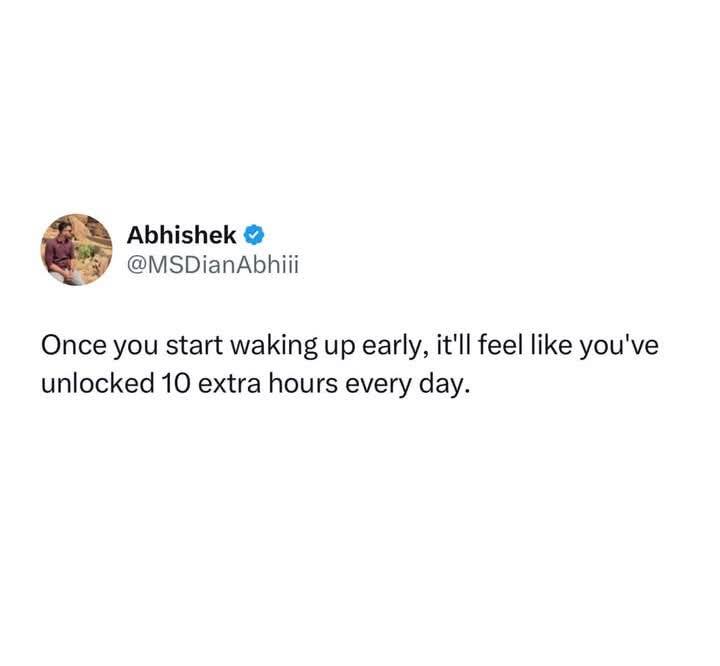 The joy of having extra sleep time in the morning