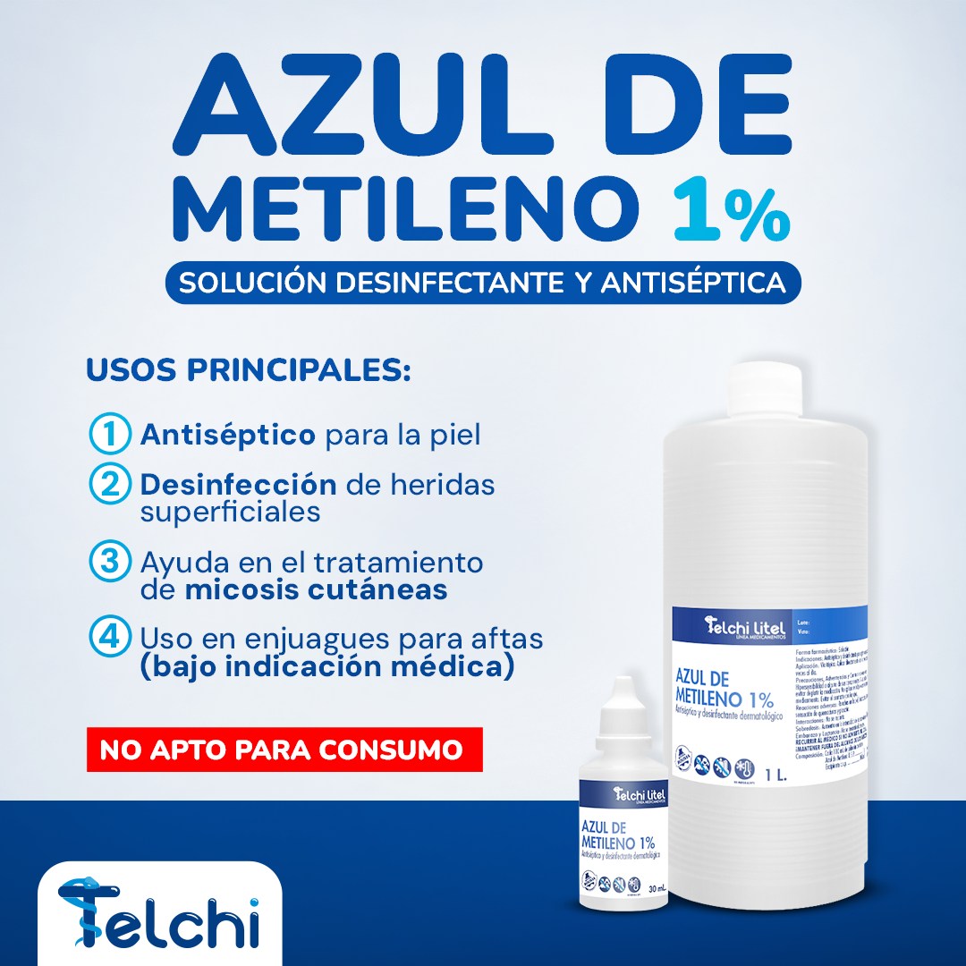 Telchi - El Azul de Metileno 1% es un aliado confiable para desinfectar ...