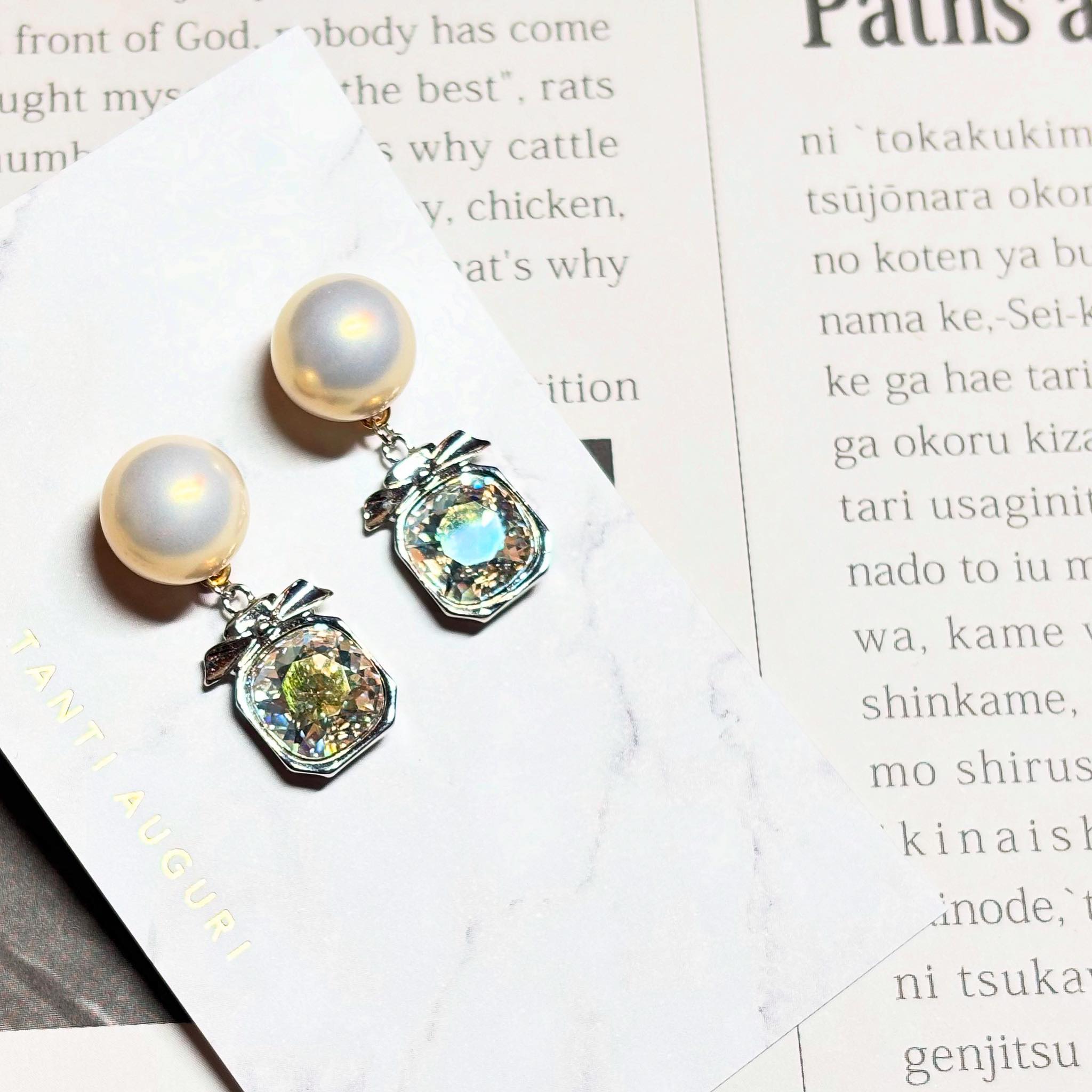 スワロフスキーピアス #ハンドメイドアクセサリー #ハンドメイド 