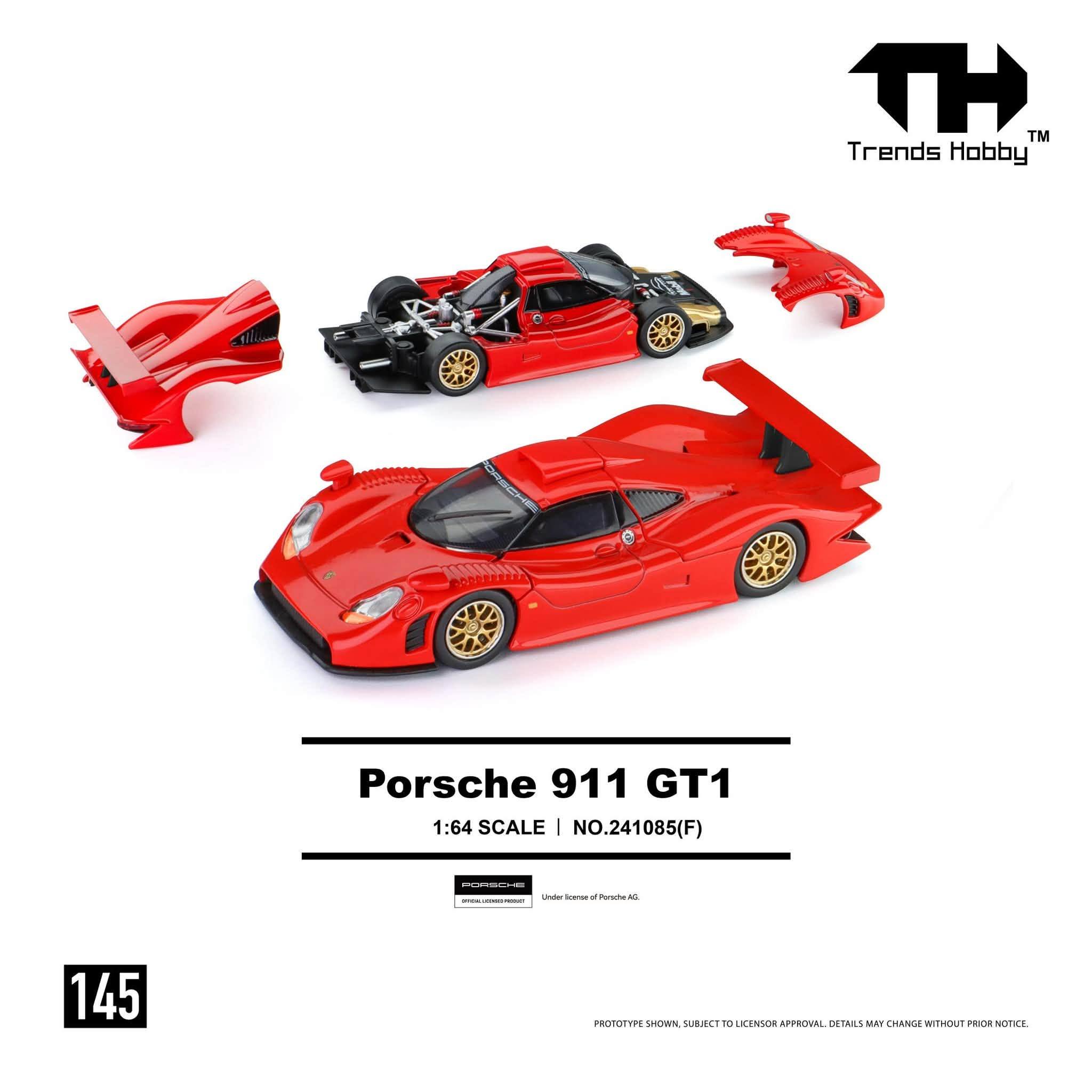 Trends Hobby 1:64 Porsche 911 GT1 (1998) diecast model