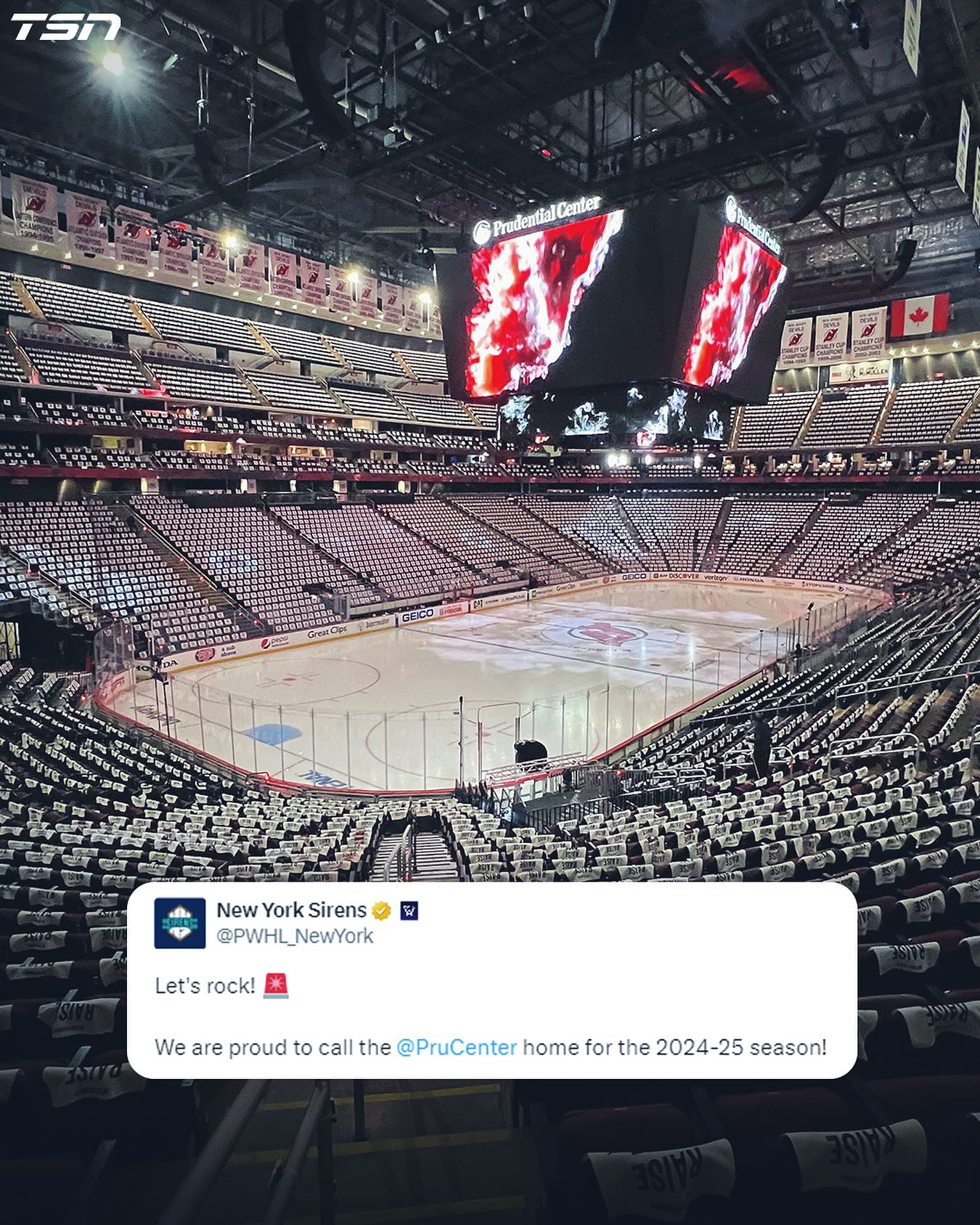 Prudential Center: Home of the Devils AND the Sirens! 😈🚨