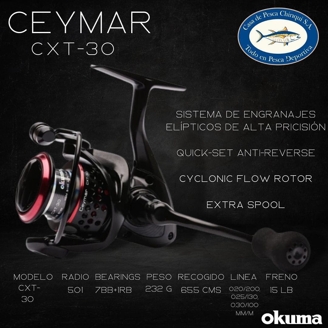 okuma ceymar 30 cxt C-30 Spin Reel The Limited Edition Olive Drab Ceymar Spinning and Baitfeeder reels deliver stunning engineering that the Ceymar series has come to be known for CARRETE OKUMA CEYMAR CXT-30 RATIO