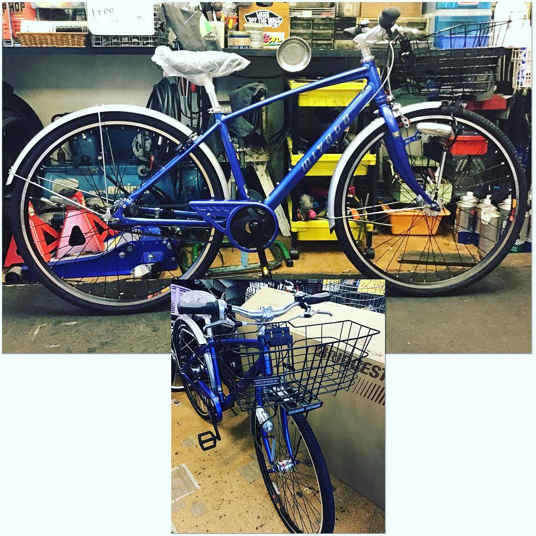 Cycleshop Nrc ミヤタサイクルの Exクロス プライムベルト をお買い上げ頂きました ミヤタのクロスバイクで通勤 通学向けモデルです アルミフレームにベルトドライブ 内装5段ギヤにオートライト付き アルミ泥除けとフロントバスケットも付くフル装備仕様です