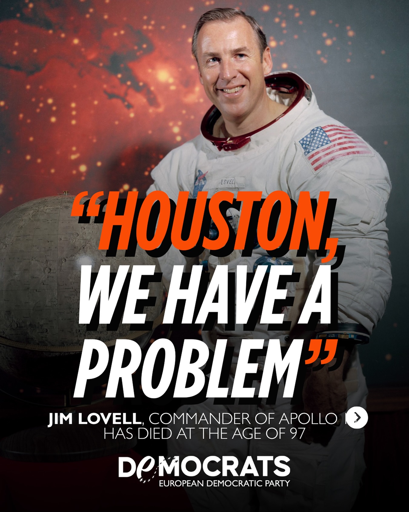 PDE - Jim Lovell, legendary Apollo 13 commander, has died at 97. His ...