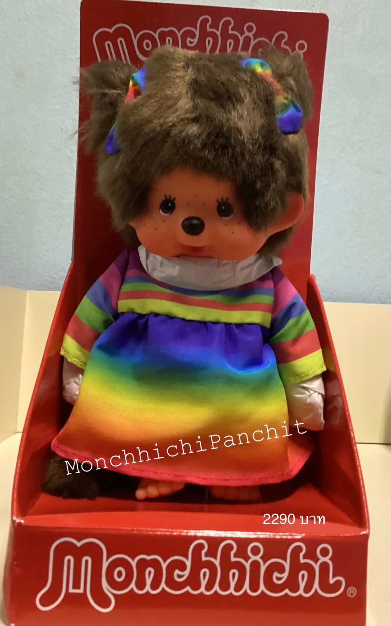 Monchhichi Rainbow girl doll size 20 cm very cute include delivery fee