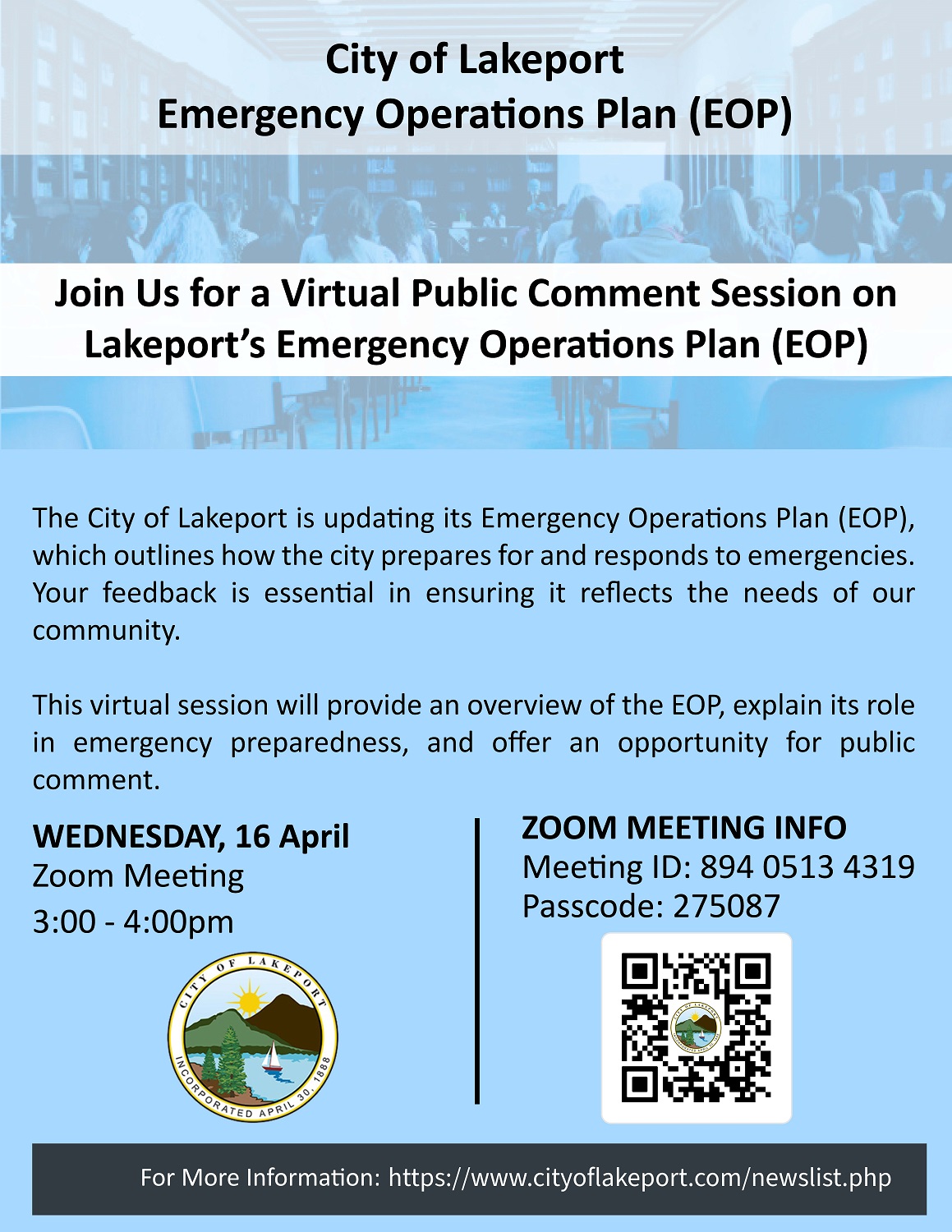 City - 🔔 Public Notice: Emergency Operations Plan Update – Public ...