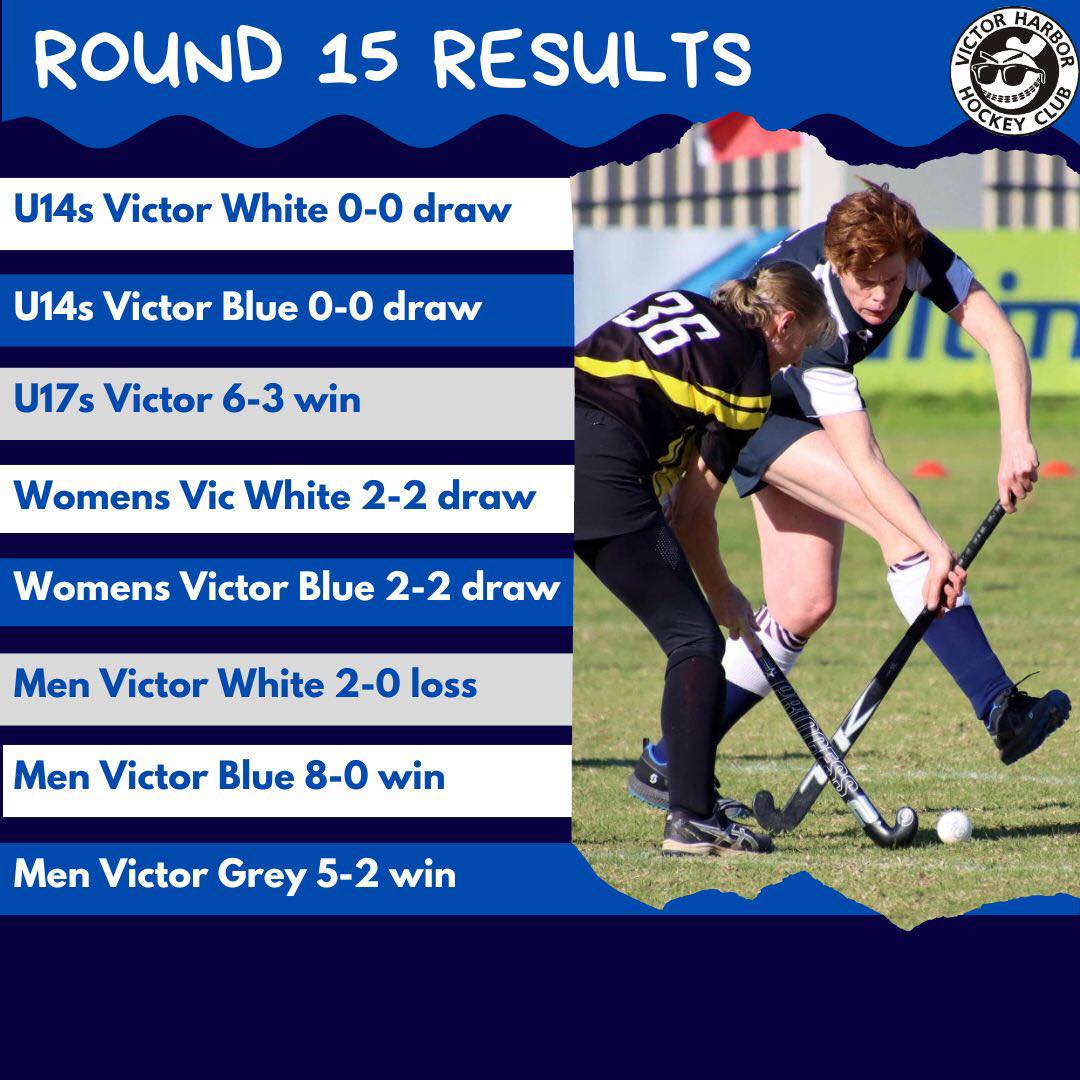 ROUND 15 RESULTS 🏑 🔵⚪️... - Victor Harbor Hockey Club Inc. | Facebook