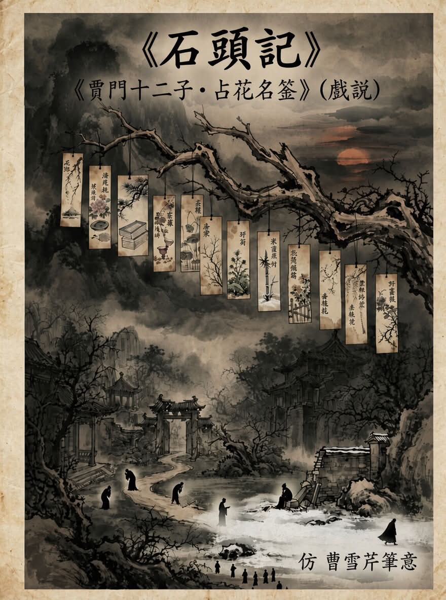 瓷版畫：胡湘雲-《黛玉葬花》、87版《紅樓夢》中的黛玉葬花《葬花詞