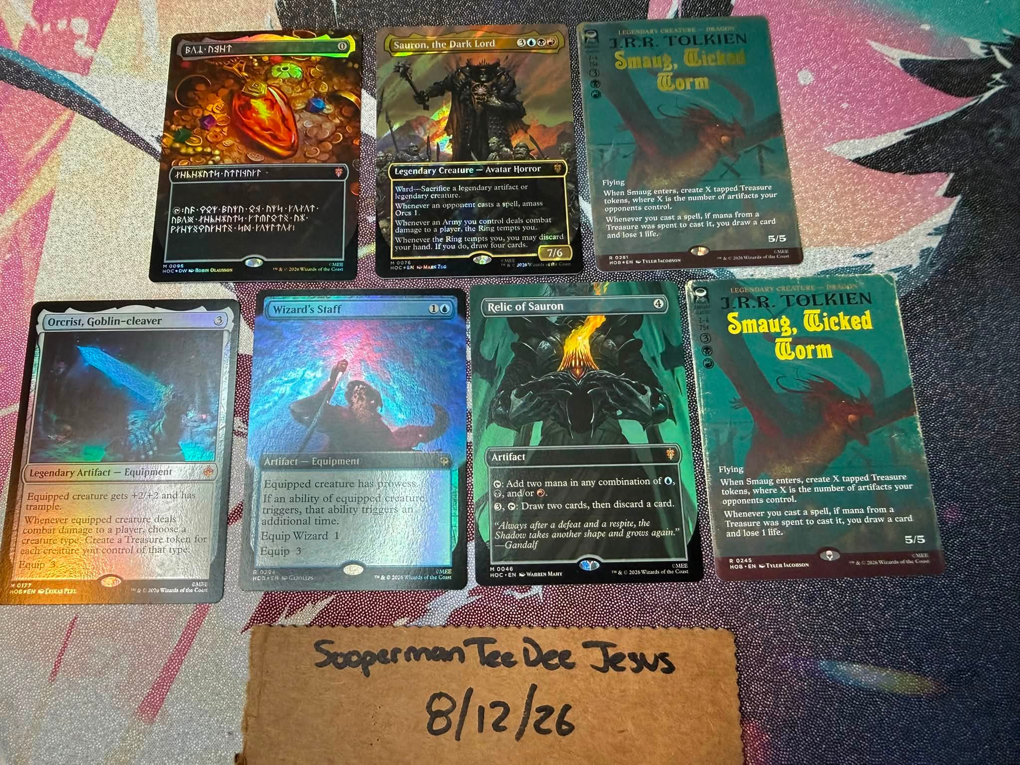 Dwarvish Reaver Cleaver foil and surge foils from The Hobbit set
