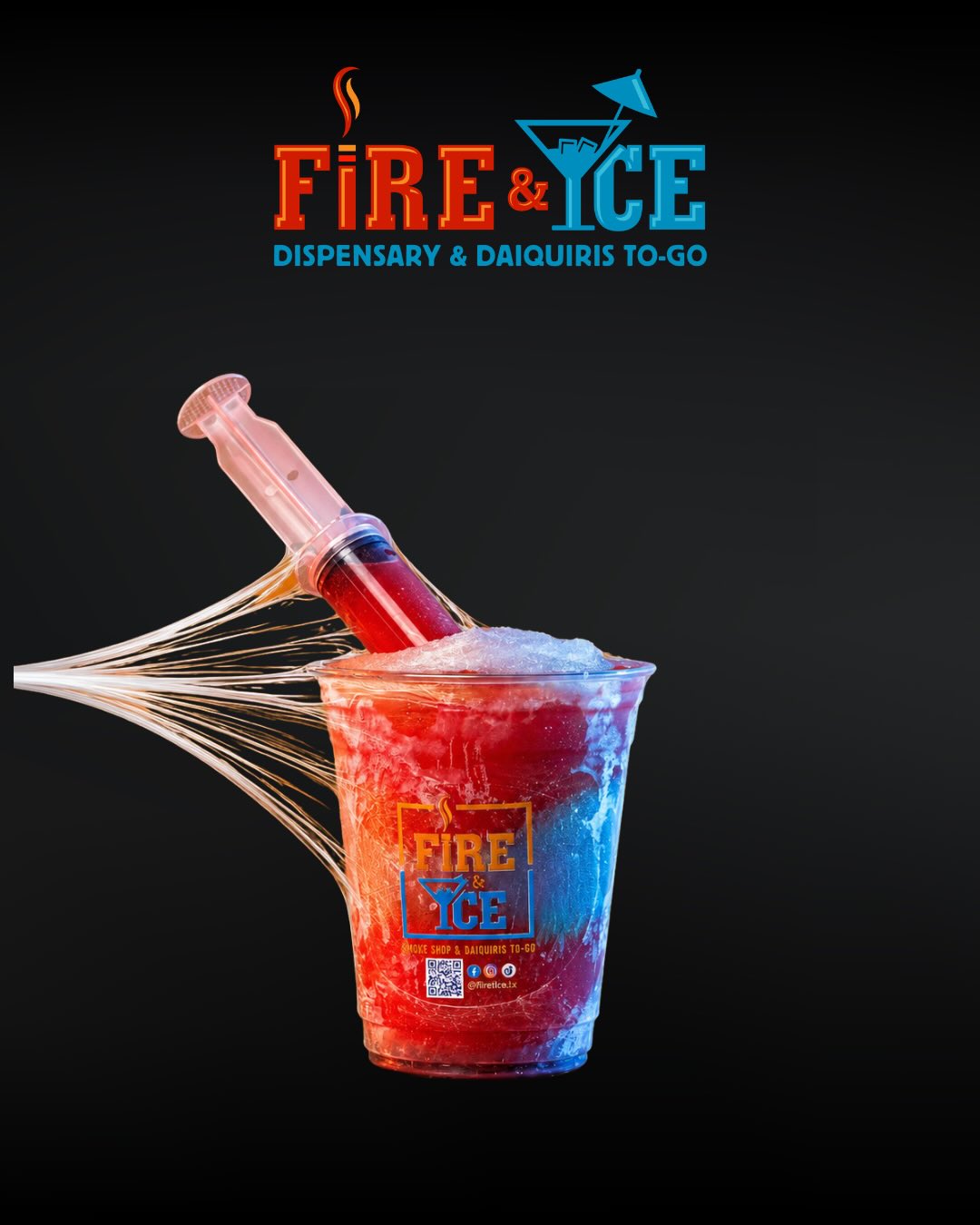 fire and ice disposable vape & Daiquiris To-Go Colour:Neon Sunset Blue Razz Ice Lost menthol pods