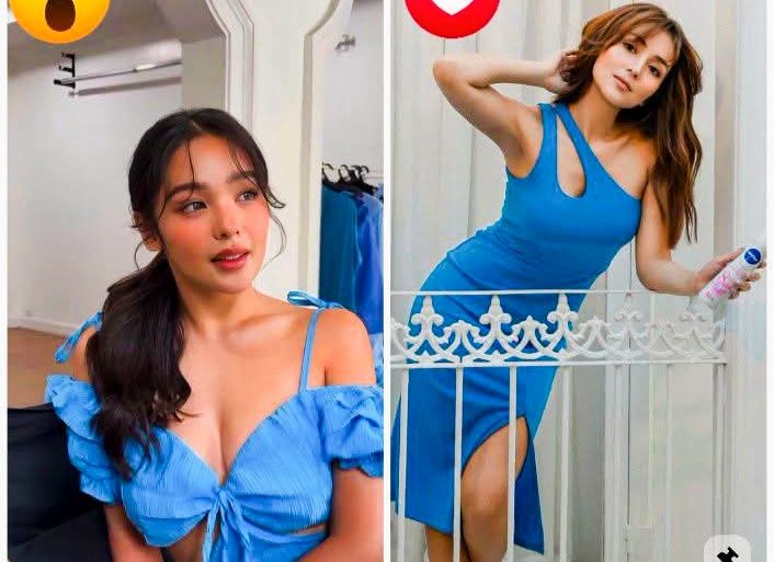 They beautiful in blue dress Miss Kathryn Bernardo and Andrea Brillantes