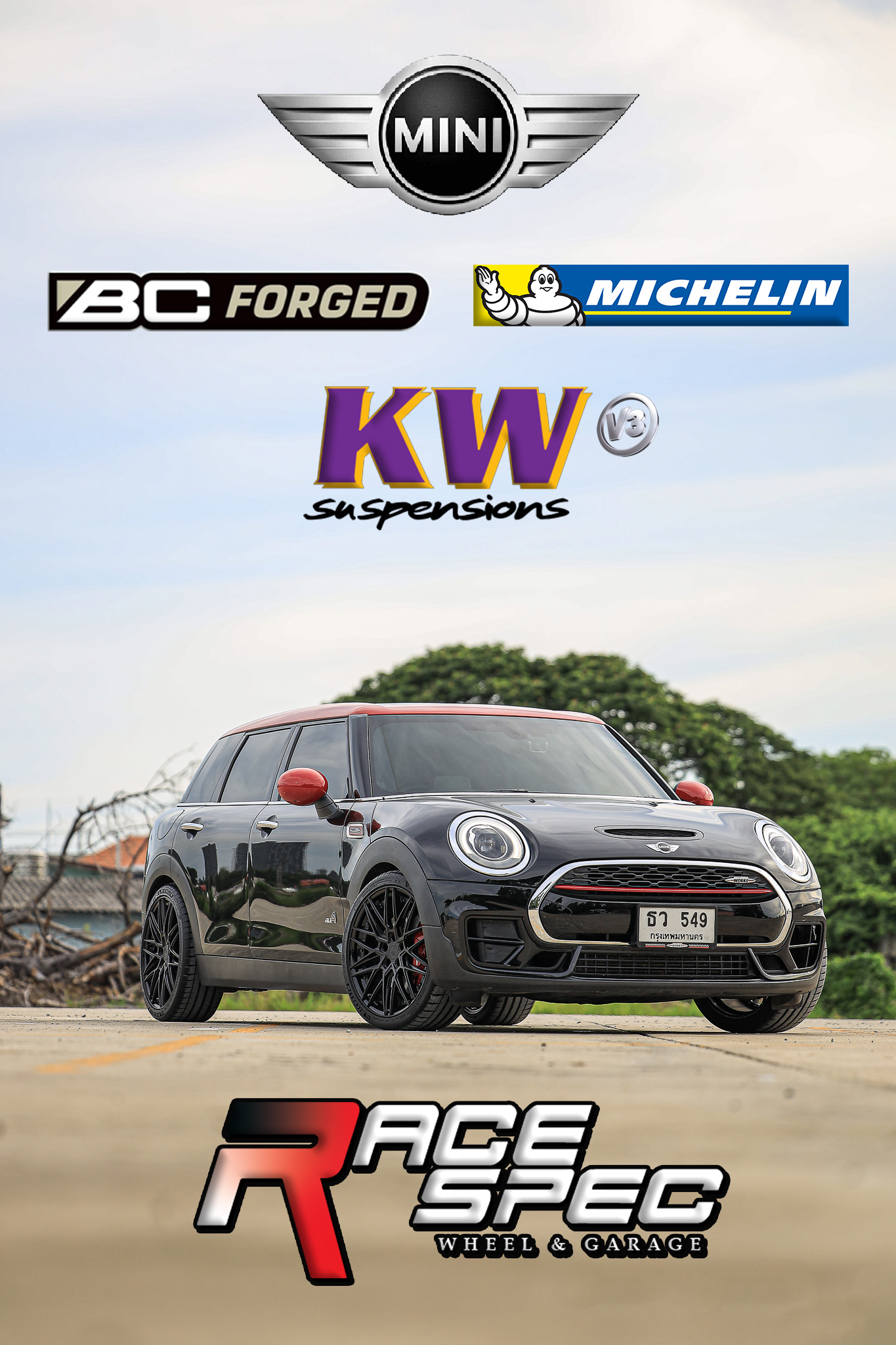 MINI COOPER F54 จัดชุดใหญ่ - ล้อแท้ 2 ชิ้น BC FORGED HCA386S 19x8 5/112 ...
