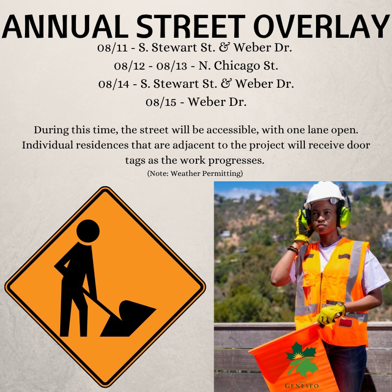 City - Road Closures - 2025 Annual Street Overlay - Update | Facebook