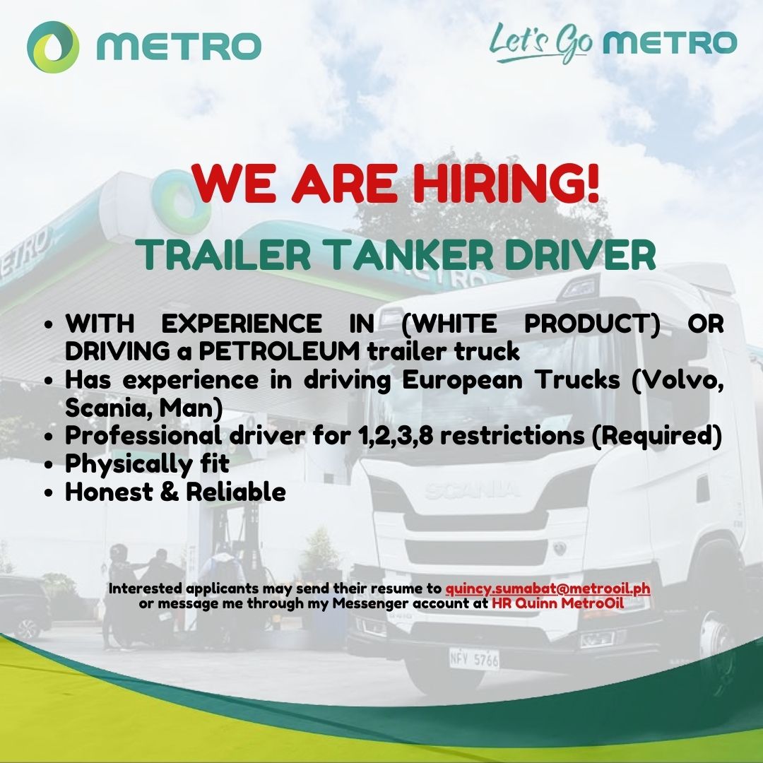 Metro Oil Retail Recruitment - METRO OIL SUBIC INC. is looking for ...